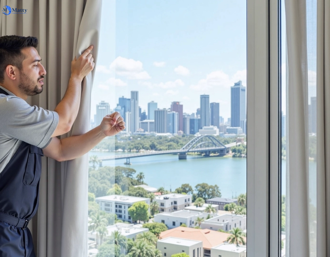Professional curtain steam cleaning service bonnet-bay-nsw QLD by Matty Curtain Cleaning
