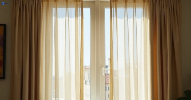Dusty and dull curtains in bonnet-bay-nsw before steam cleaning